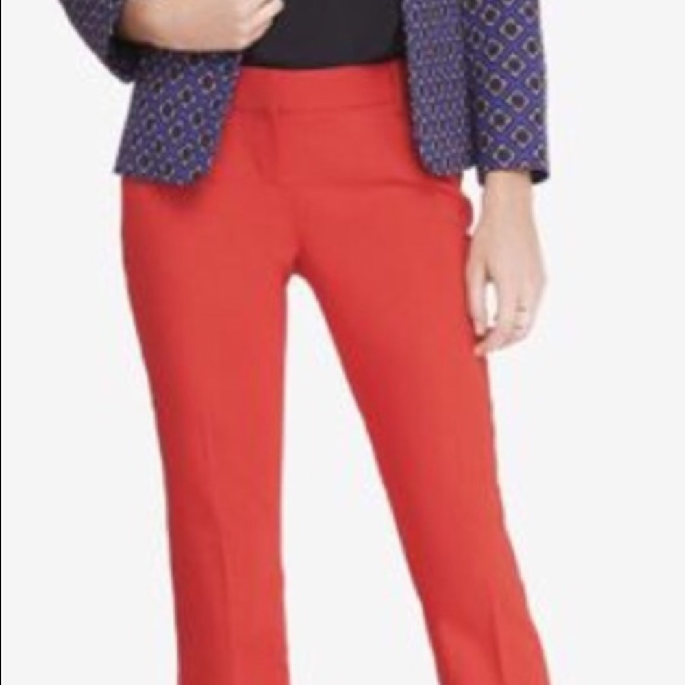 Express red "Columnist" low-rise barely boot
